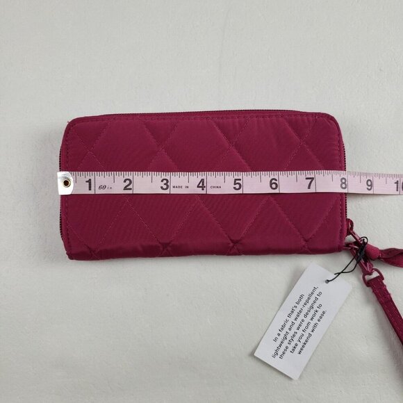 Vera Bradley Ultralight Accordian Wristlet Wallet Purse Red Card Holder RFID NEW - Picture 11 of 12